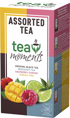 Чай Tea Moments "Assorted Tea" асорті в сашетах, 24 сашети (4 смаки по 6 сашетів)