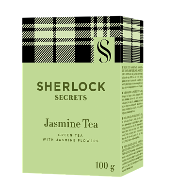 Чай Sherlock Secrets «Jasmine Tea» зелений з квітами жасмину, 100 г