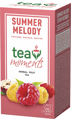 Чай Tea Moments "Summer Melody" фруктово-ягідний зі смаком малини, 25 сашетів