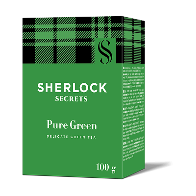 Чай Sherlock Secrets «Pure Green» зелений крупнолистовий, 100 г