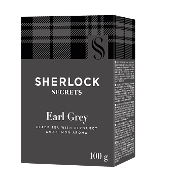 Чай Sherlock Secrets «Earl Grey» чорний листовий з ароматом бергамоту та лимону 100 г