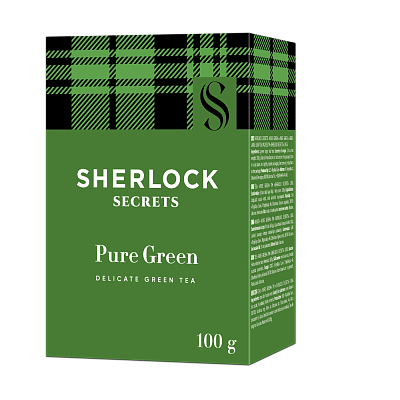 Чай Sherlock Secrets «Pure Green» зелений Крупнолистовий, 100 г