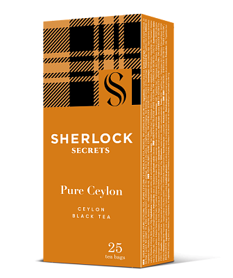 Чай Sherlock Secrets «Pure Ceylon» чорний цейлонський 25 пакетів, 50 г