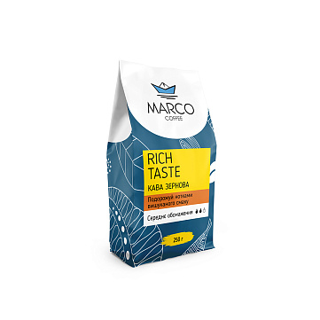 Кава Marco Coffee "Rich Taste" в зернах, 250 гр