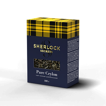 Чай Sherlock Secrets «Pure Ceylon» чорний цейлонський Крупнолистовий, 100 г