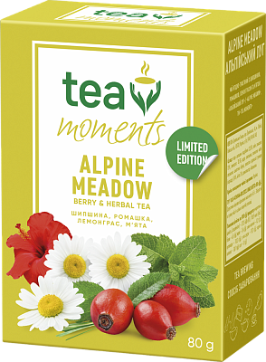 Чай Tea Moments "Alpine Meadow" ягідно-трав’яний з шипшиною, ромашкою, лемонграсом та м’ятою, 80 г