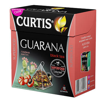 Чай Curtis "Guarana Black Tea" с суперфудами, 18 пирамидок