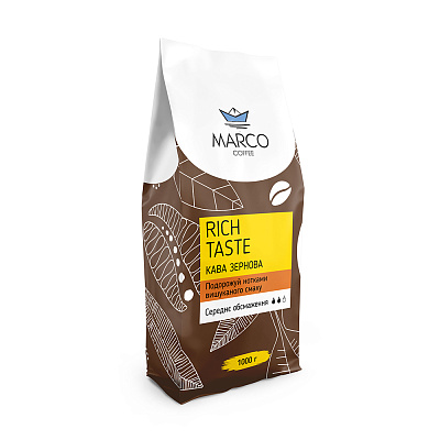 Кава Marco Coffee "Rich Taste" в зернах, 1000 гр