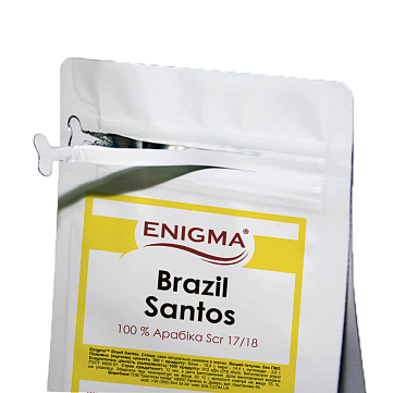 Кава Enigma "Brasil Santos" в зернах, 250 гр