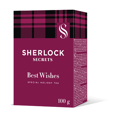 Чай Sherlock Secrets «Best Wishes» чорний зі шматочками апельсина, кориці та гвоздики, 100 г