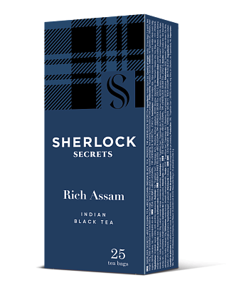 Чай Sherlock Secrets «Rich Assam» чорний індійський 25 пакетів, 50 г