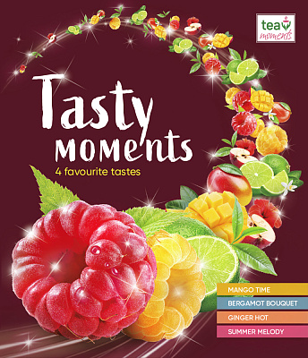 Чай асорті Tea Moments «Tasty Moments» 32 сашети (4 смаки * 8 саш.), 53,6 г