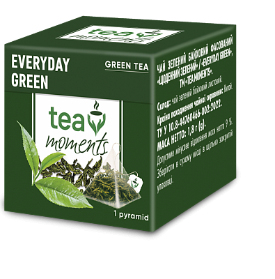 Чай Tea Moments "Everyday Green" зелений класичний, 1 пірамідка