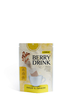Напій натуральний з сушених ягід Udida "Berry drink" Імбир-Лимон, 48г