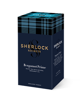 Чай Sherlock Secrets "Bergamot Prime" чорний байховий цейлонський з натуральним маслом бергамота, 22 сашета, 44 г