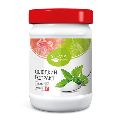 Цукрозамінник  порошку Stevia "Солодкий екстракт з листя стевії" 150 гр